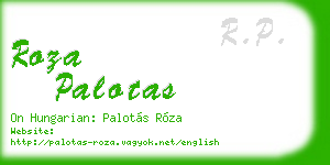 roza palotas business card